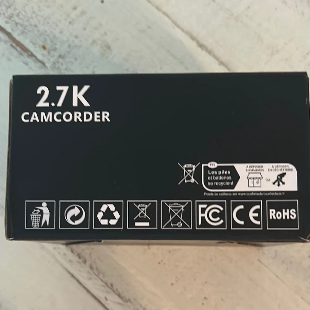 Black QHD Digital Video Camera 2.7K Compact Design Brand New